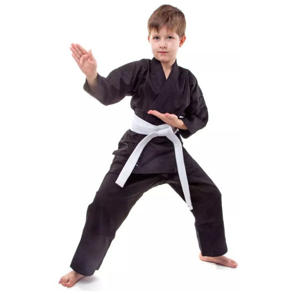 706 crni kimono za decu za nindjucu karate aikido